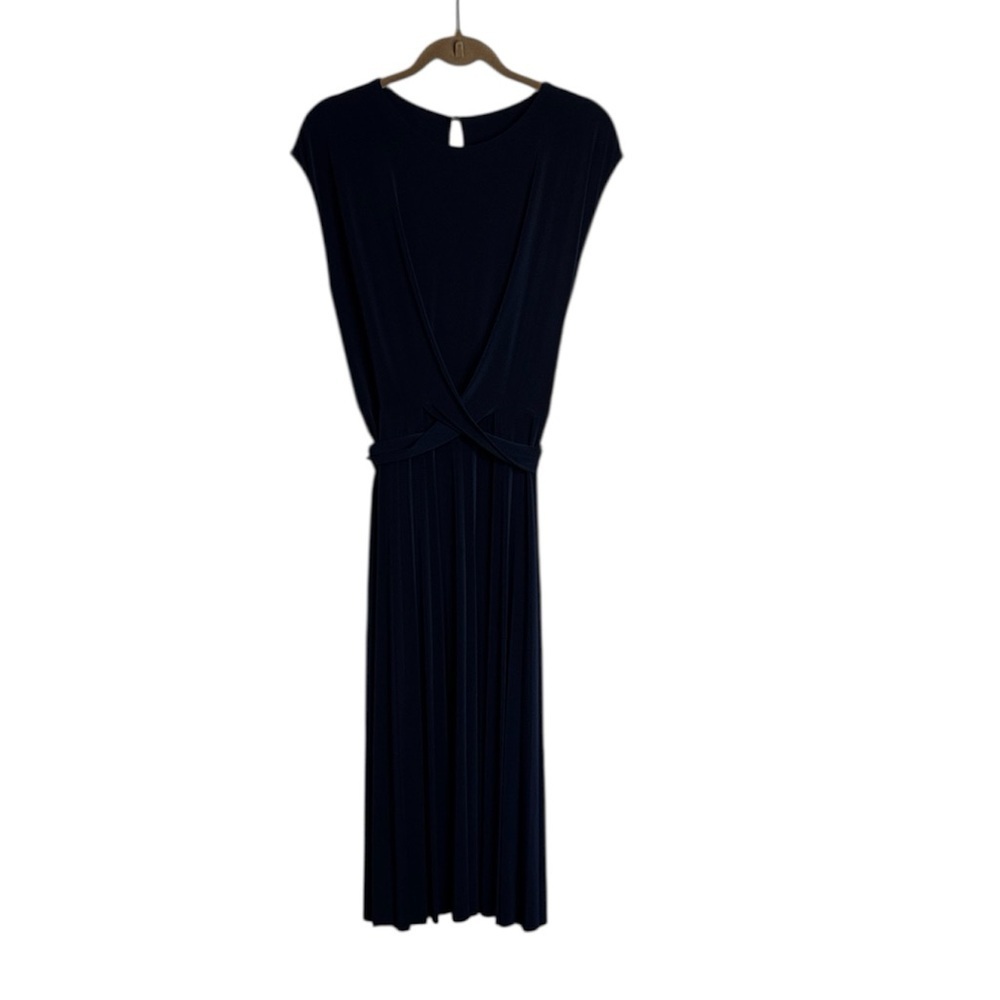 Joseph Ribkoff Navy Blue Dress 10 Pleated Occasion